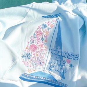 Pink Palm Puff "Chase the Sun" Hoodie